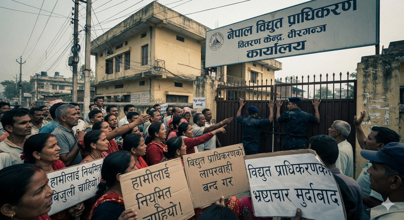 बिरगञ्जमा बारम्बार विद्युत् कटौती, स्थानीय आक्रोशित